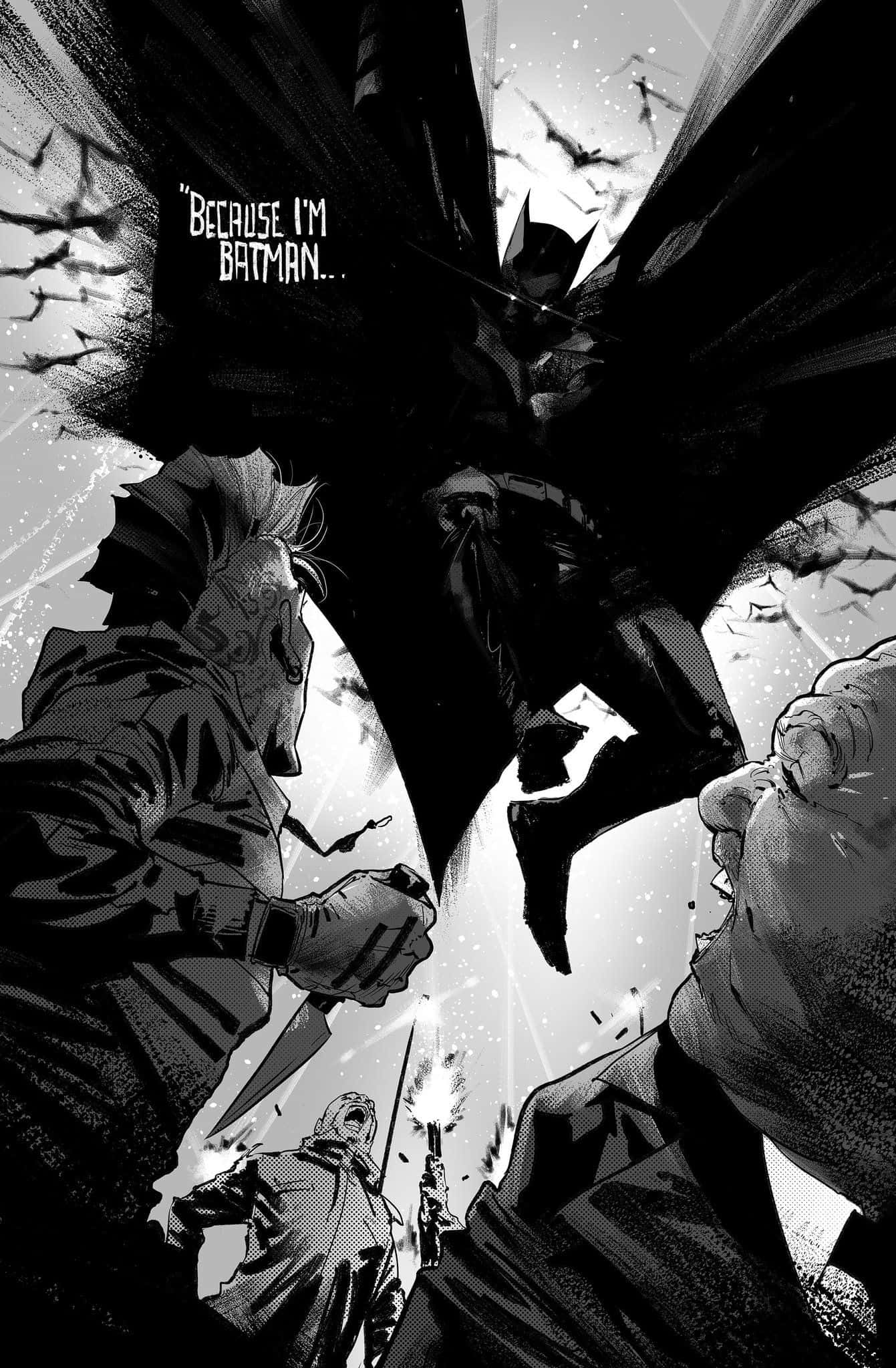 Batman, Black and White, monochrome, Full HD Phone Wallpaper