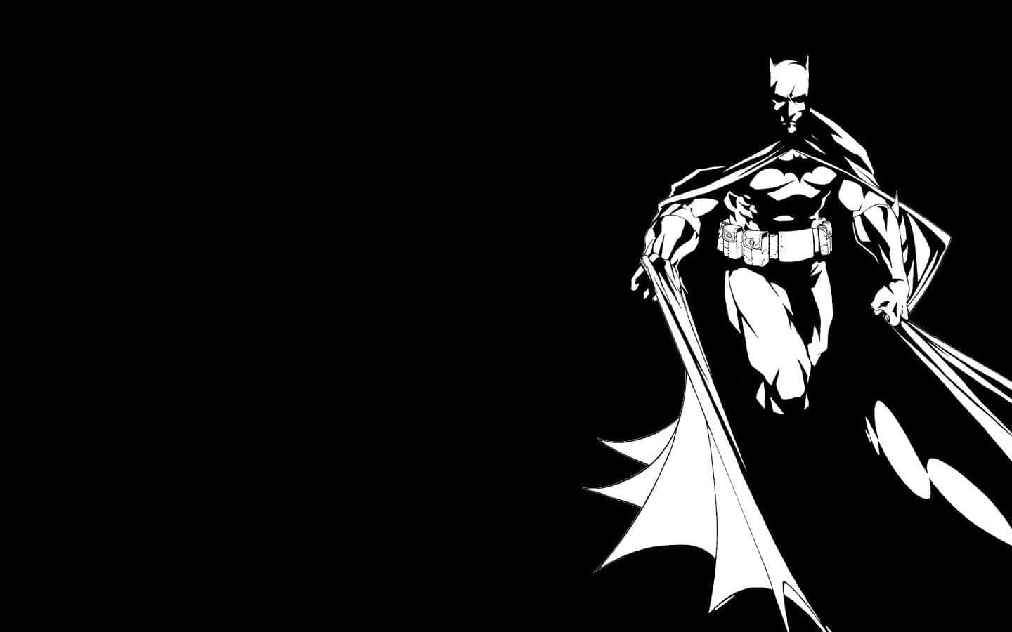 Batman, black and white, silhouette, HD Desktop Wallpaper
