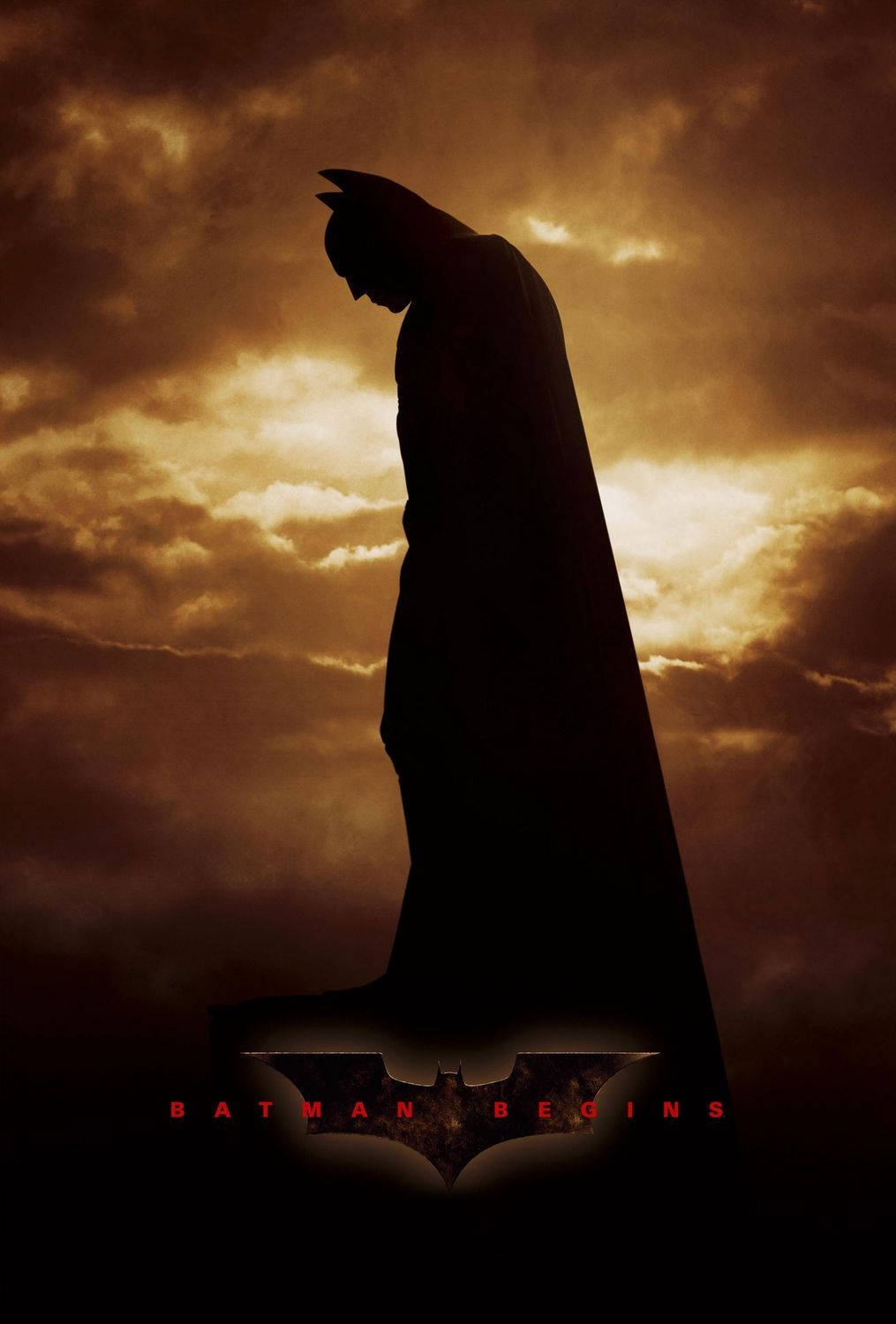 Batman, golden sunset, billowing clouds, HD Phone Wallpaper