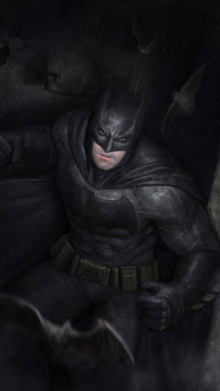 Batman, Dark iPhone, shadowed ruins, SD Phone Wallpaper