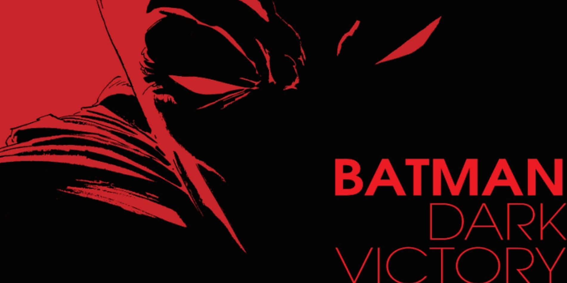 Batman Dark Victory, red silhouette, black background, HD Desktop Wallpaper