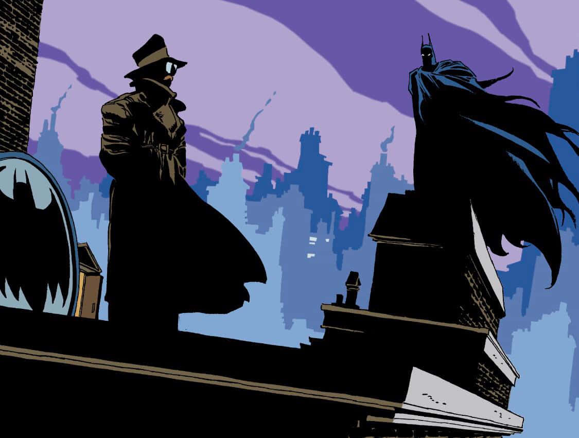 Batman, mysterious figure, trench coat, SD Desktop Wallpaper