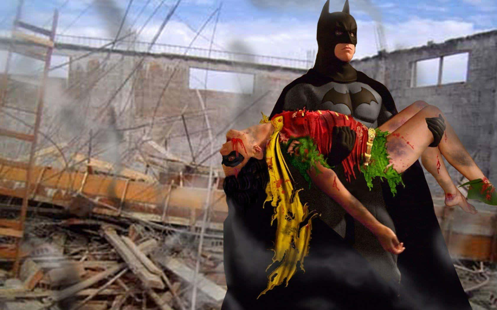 Batman Death In The Family, Batman, ruined urban wasteland, HD Desktop Wallpaper