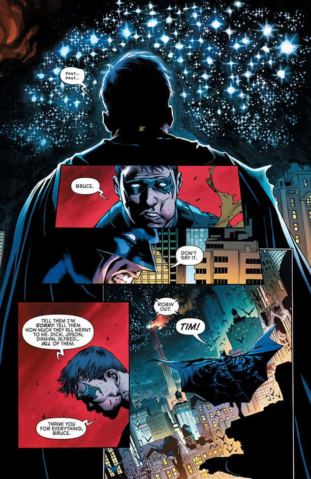 Batman, Death in the Family, starry night sky, SD Phone Wallpaper