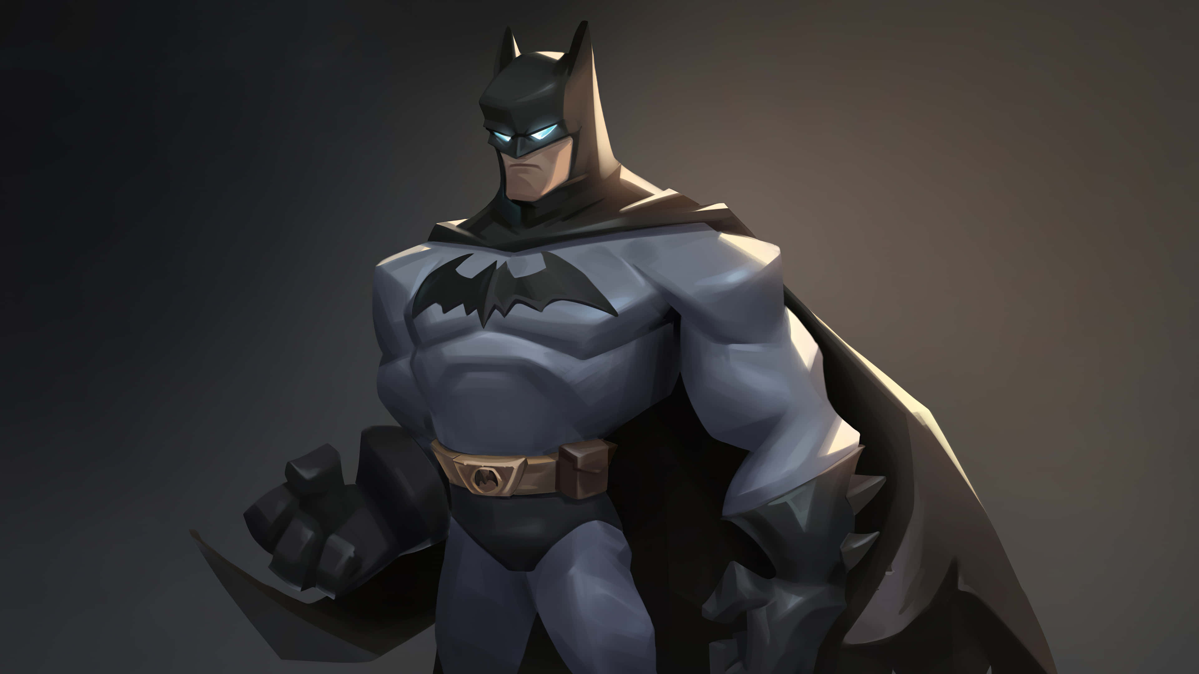 Batman, dark studio, glowing eyes, 4K Desktop Wallpaper
