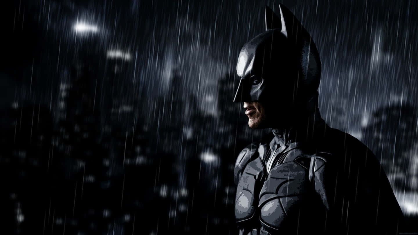 Batman, rain, night, HD Desktop Wallpaper