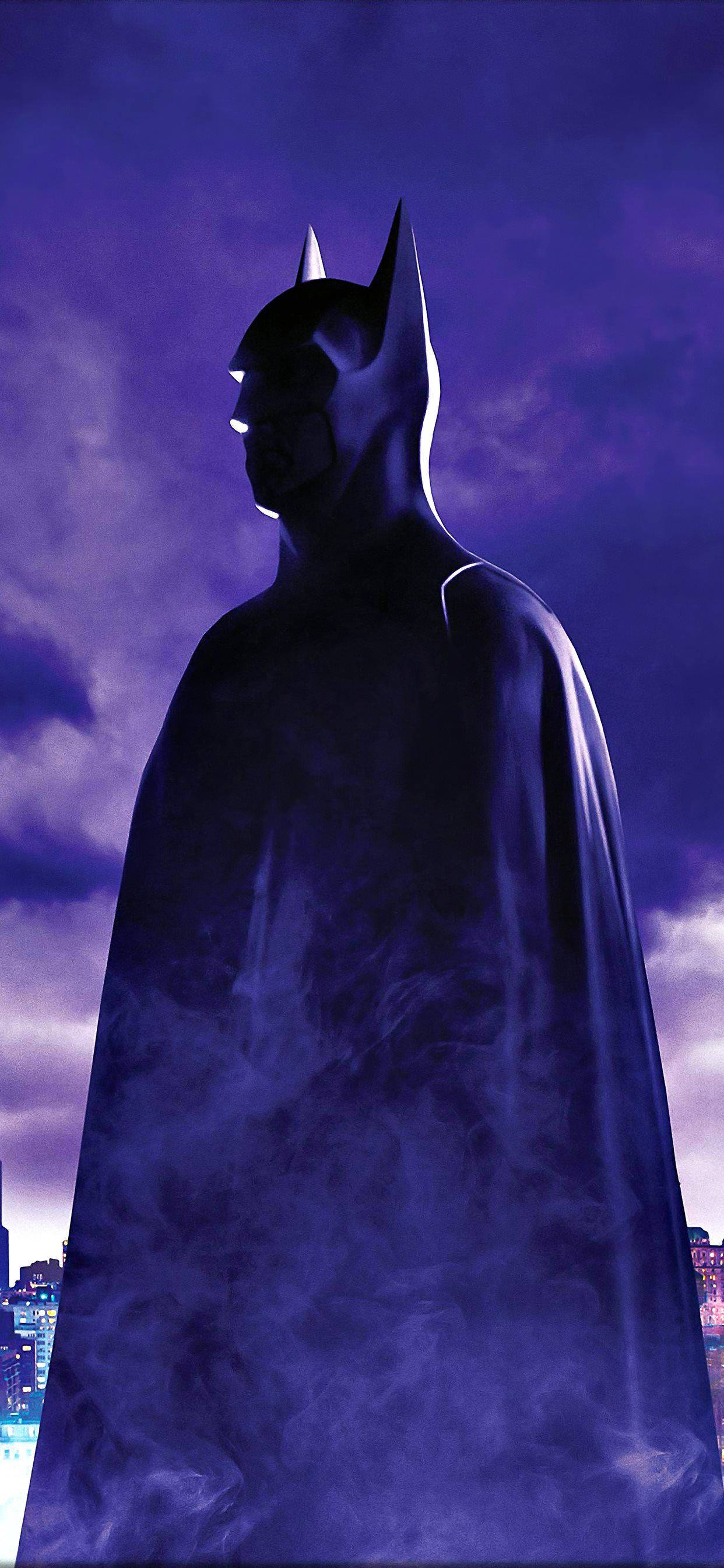 Batman, purple smoke, iPhone X, 2K Phone Wallpaper