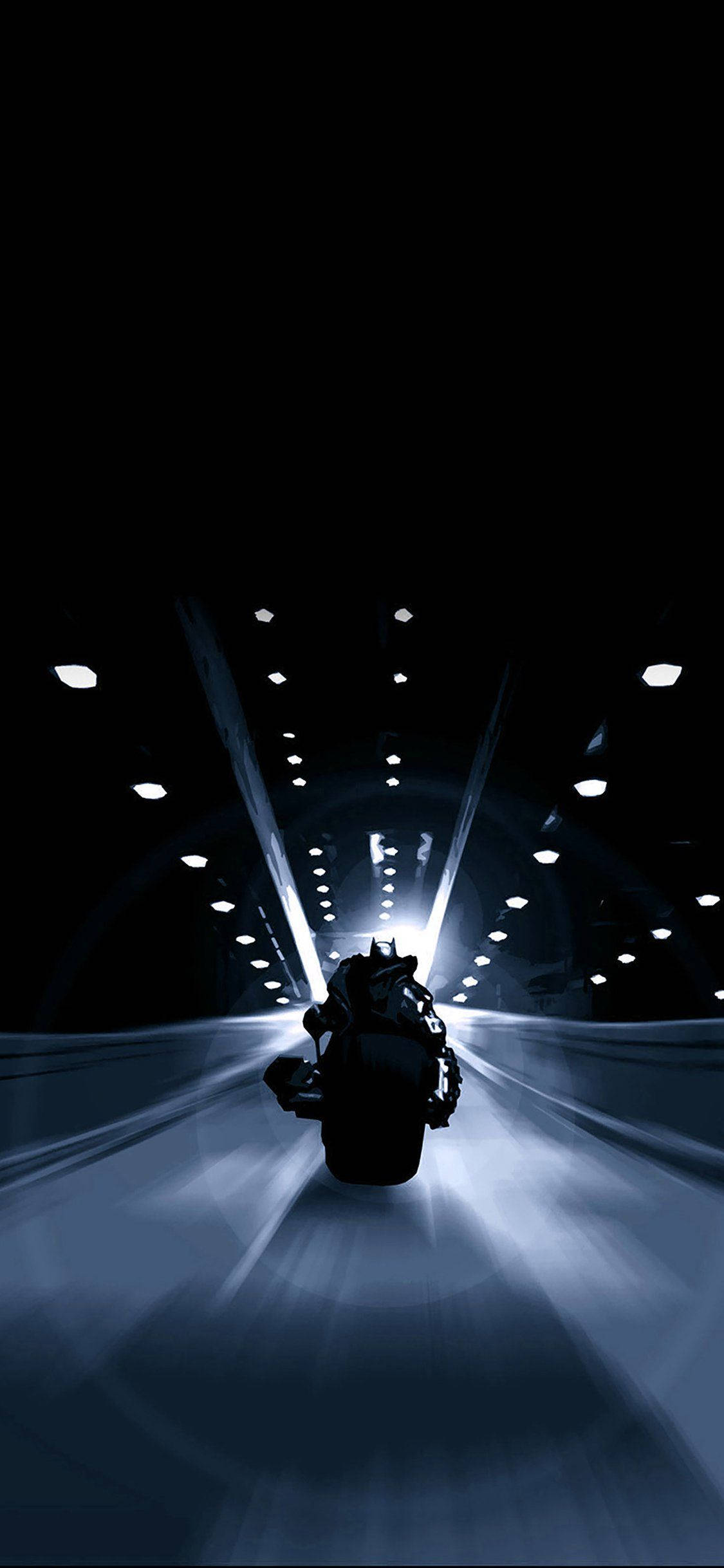 Batman, motorcycle, tunnel, Full HD Phone Wallpaper