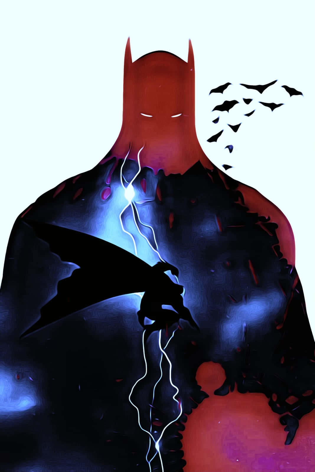 Batman Last Knight On Earth, glowing blue lightning, silhouette, HD Phone Wallpaper