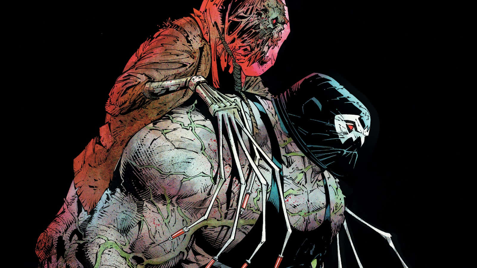 Batman Last Knight On Earth, red-skinned monster, exposed bones, HD Desktop Wallpaper