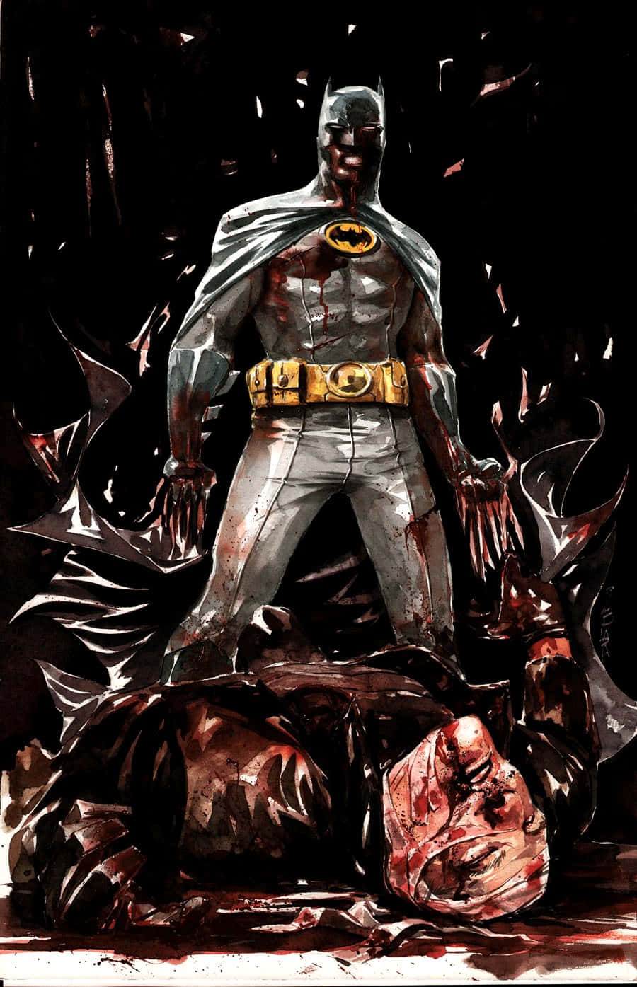 Dark Knight, Batman, fallen enemy, HD Phone Wallpaper