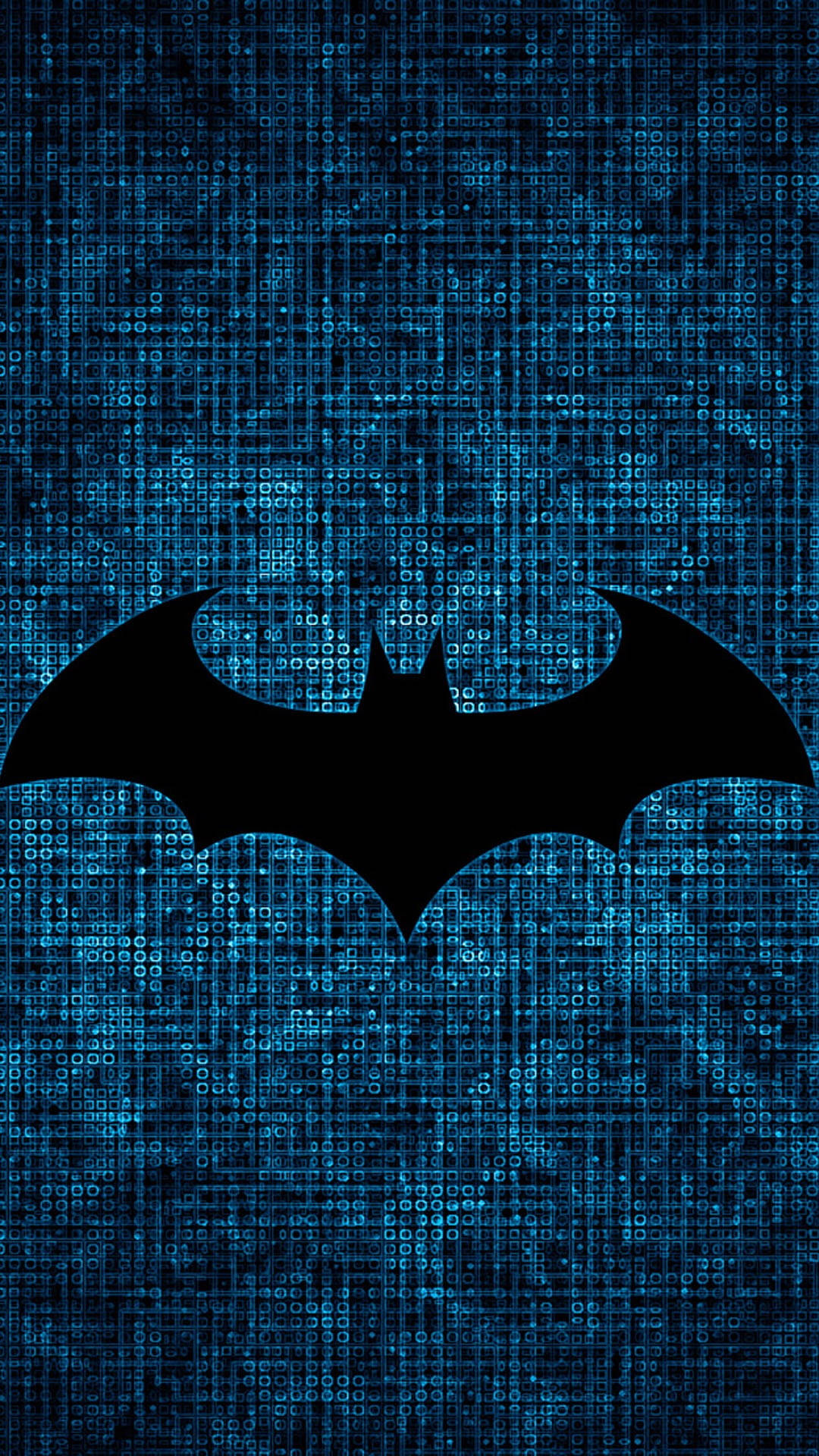 Batman Logo, iPhone, blue digital, Full HD Phone Wallpaper