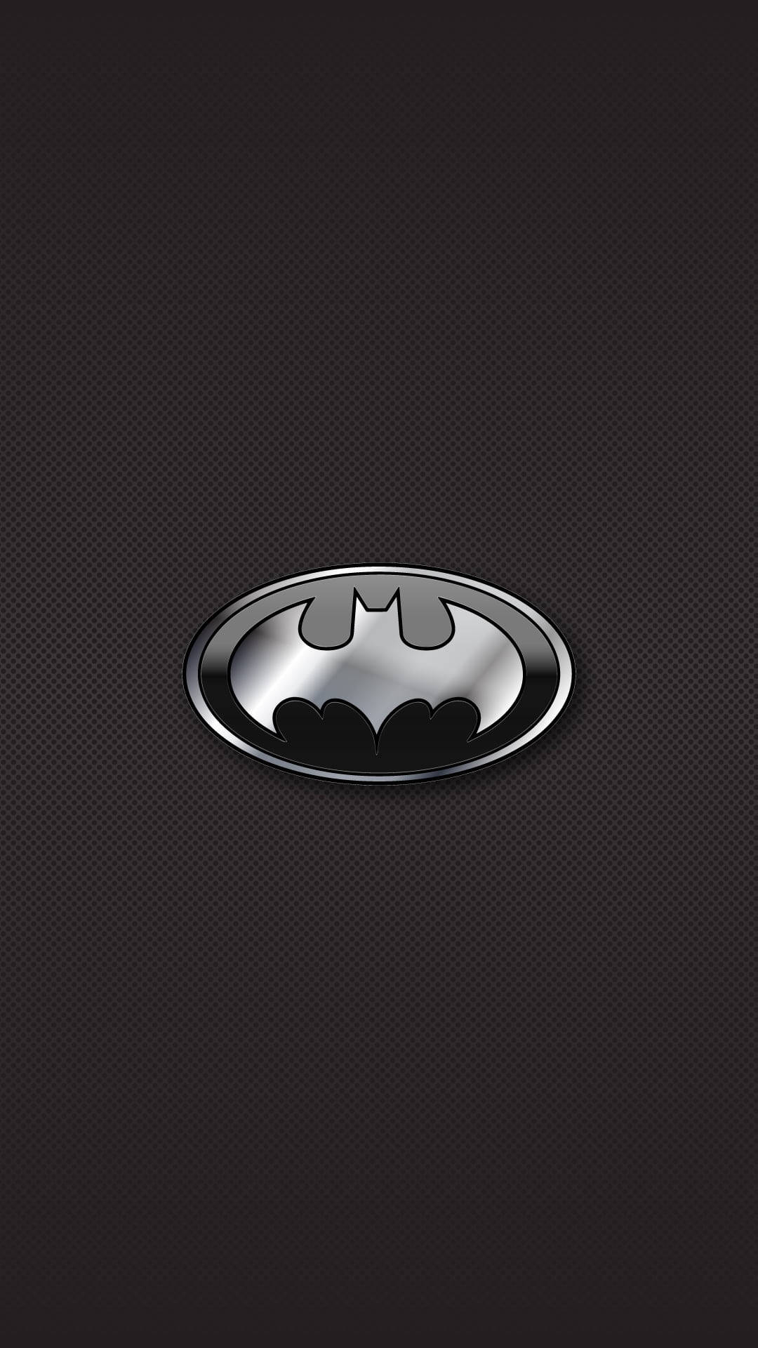 Batman Logo, iPhone, silver outlined, Full HD Phone Wallpaper