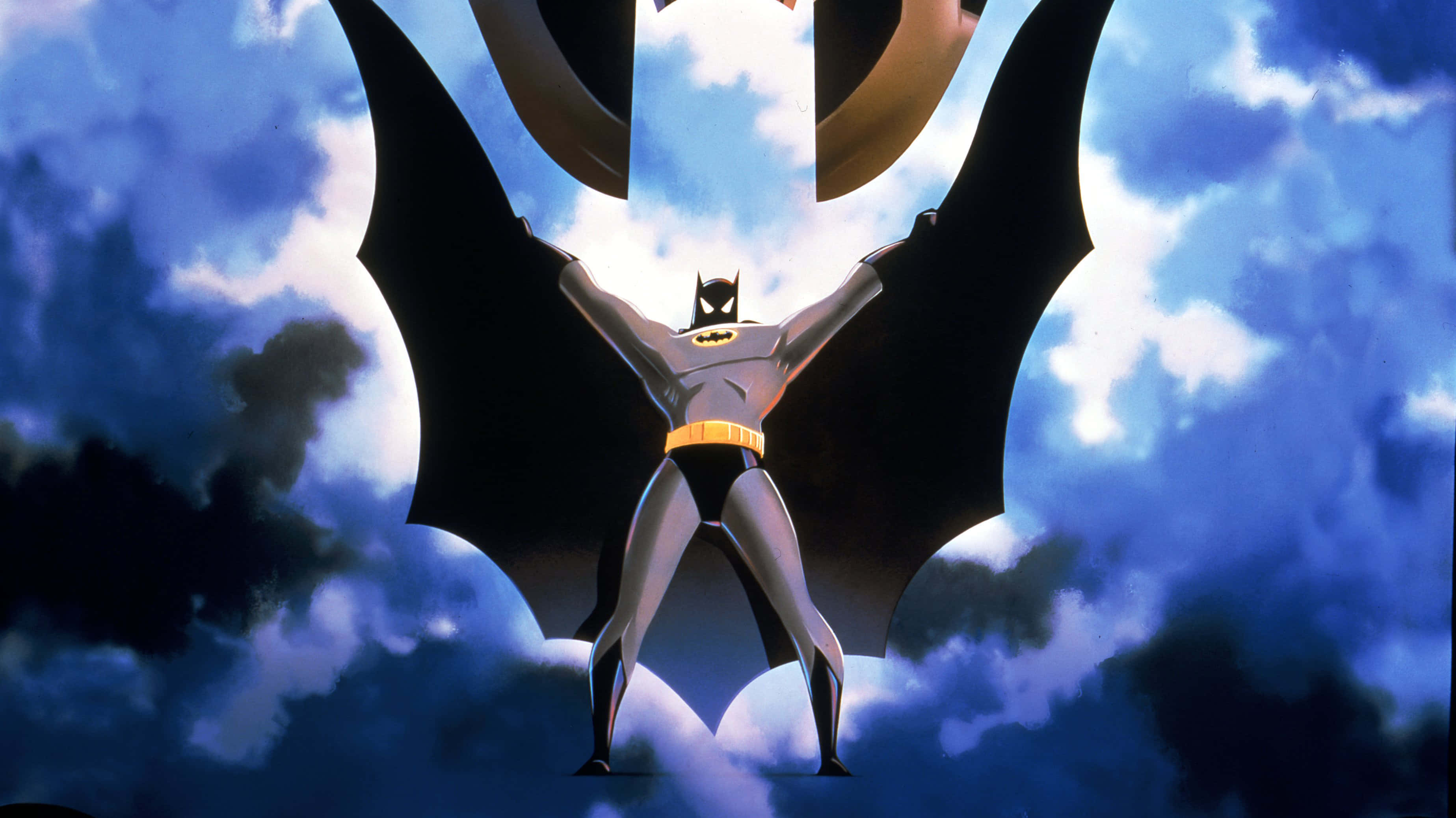 Batman, Mask of the Phantasm, blue cloudy sky, 2K Desktop Wallpaper