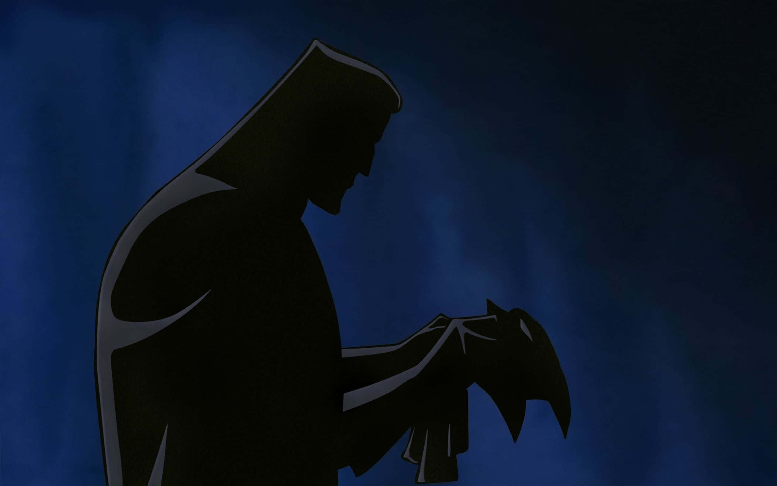Batman Mask Of The Phantasm, bat-shaped object, dark hooded figure, Full HD Desktop Wallpaper
