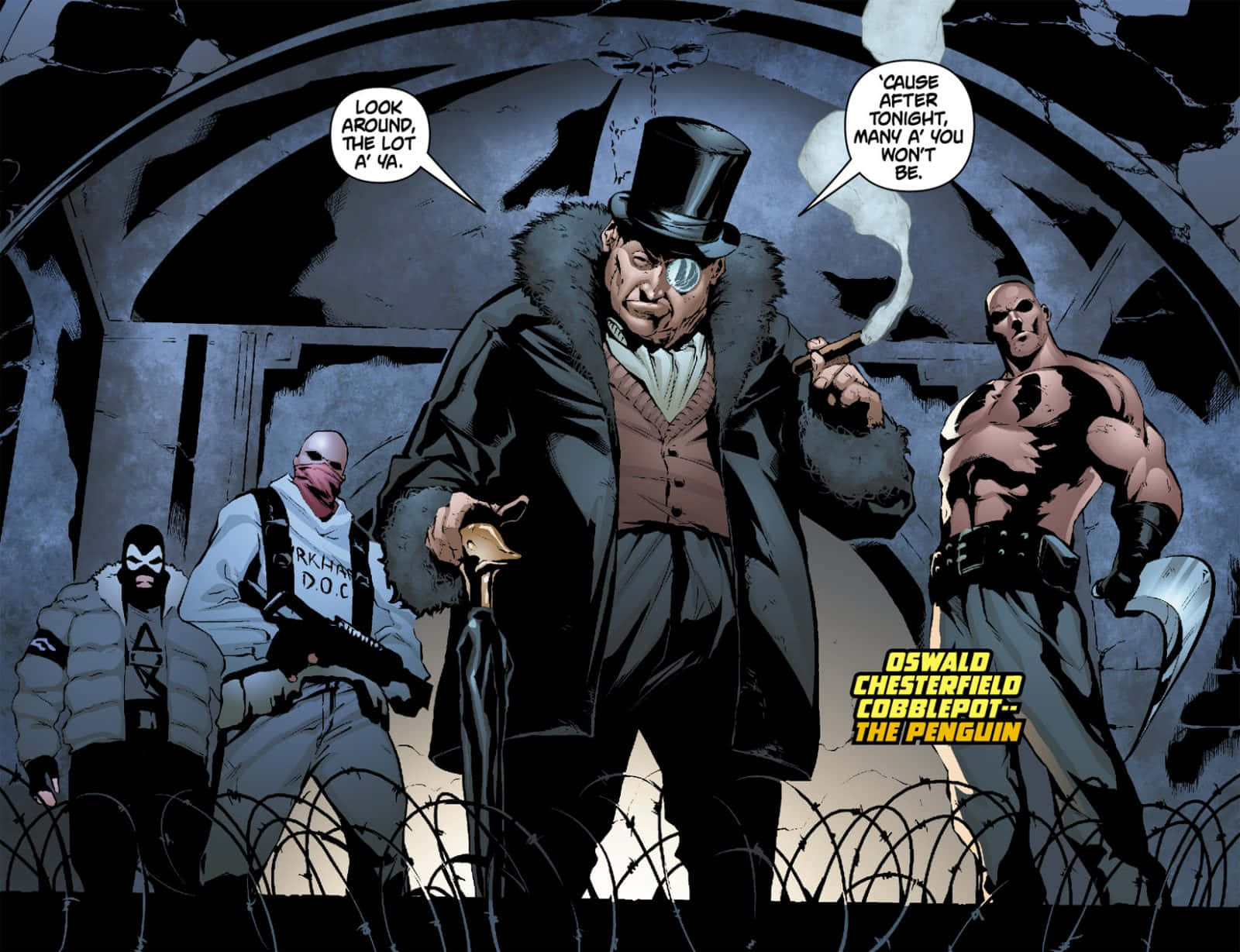 Batman, Penguin, broken tunnel, HD Desktop Wallpaper