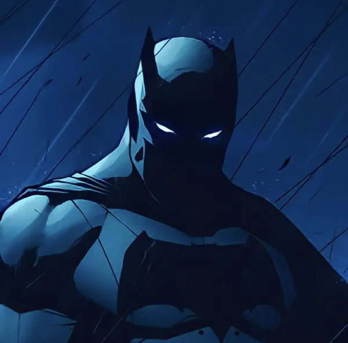 Batman, rain-soaked night, glowing eyes, SD Desktop Wallpaper