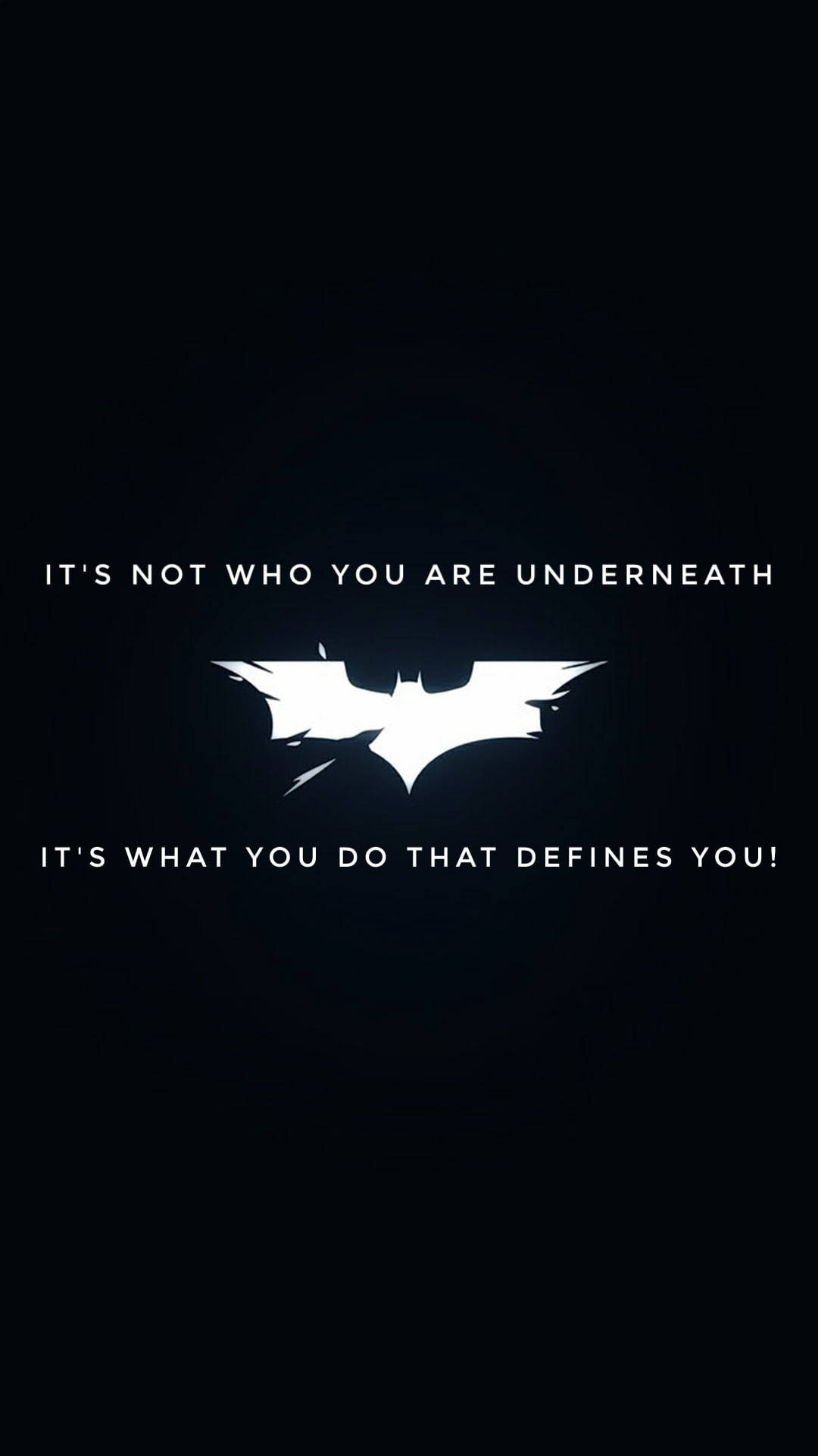 Batman, Batman logo, glowing white, Full HD Phone Wallpaper
