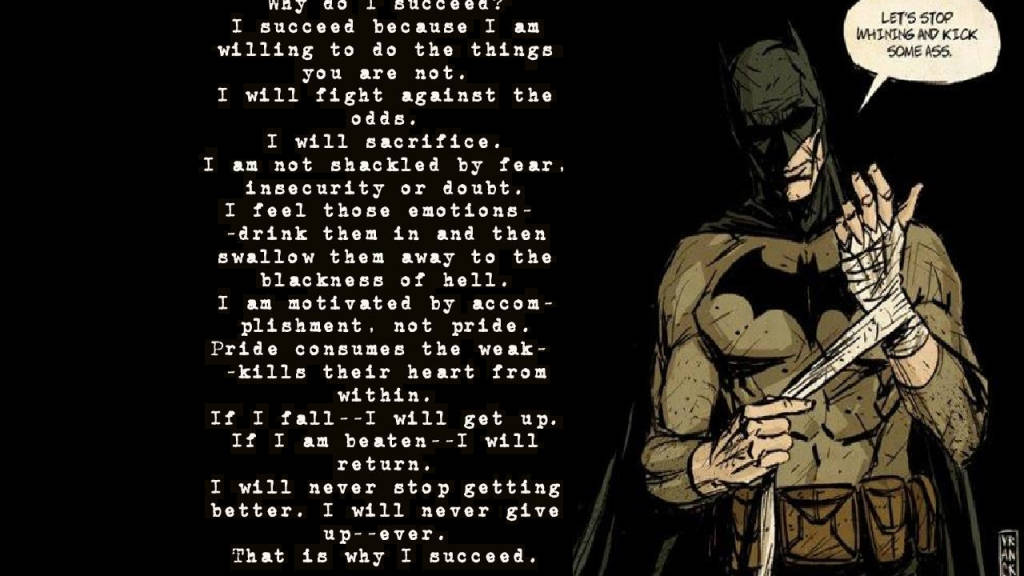 Batman, comics, motivational text, SD Desktop Wallpaper