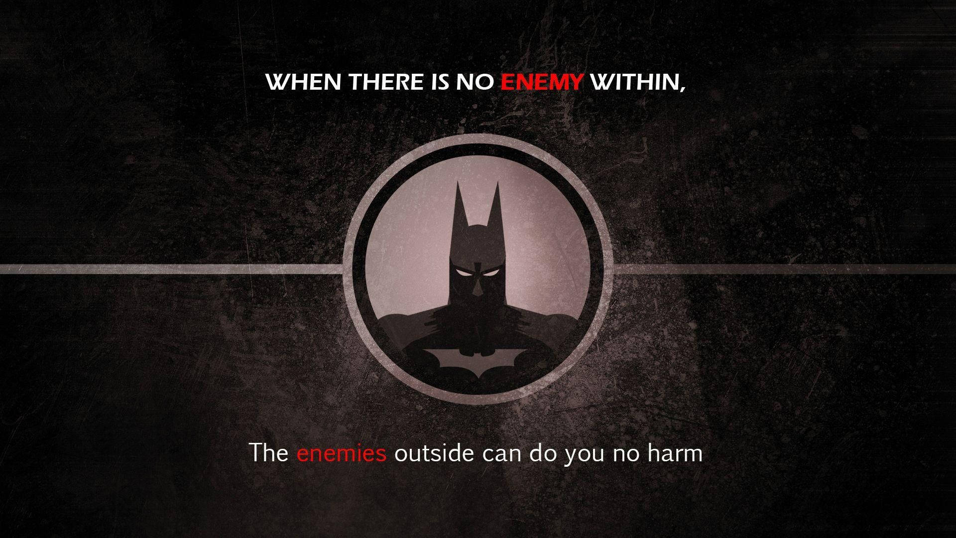 Batman, silhouette, circular emblem, Full HD Desktop Wallpaper