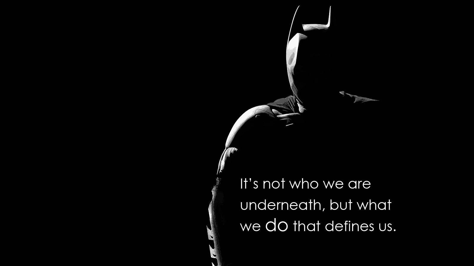 Batman, black and white silhouette, dark background, HD Desktop Wallpaper