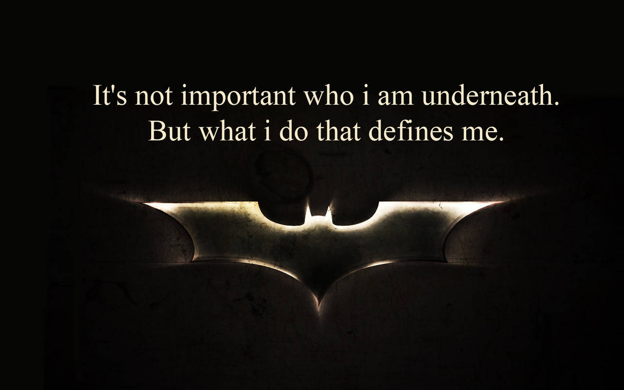 glowing bat symbol, dark textured wall, inspirational text, HD Desktop Wallpaper