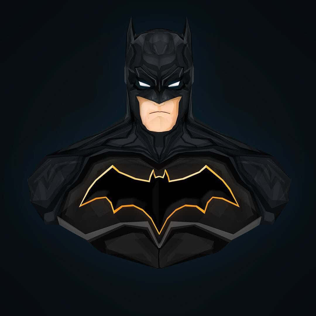 Batman Reborn, dark armor, glowing yellow bat emblem, SD Desktop Wallpaper