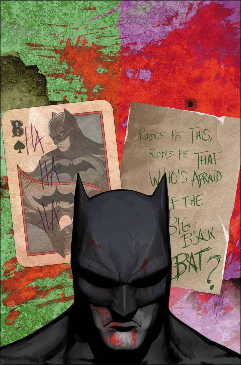 Batman Reborn, Batman, torn playing card, SD Phone Wallpaper