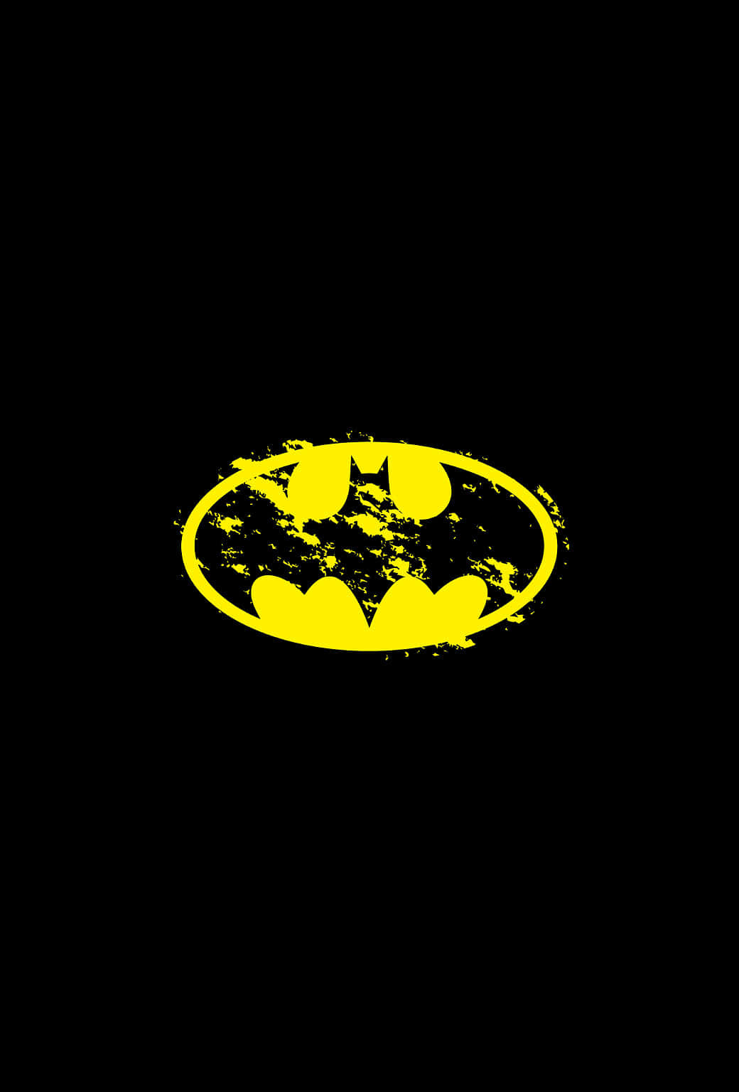 Batman Symbol, yellow, distressed texture, HD Phone Wallpaper