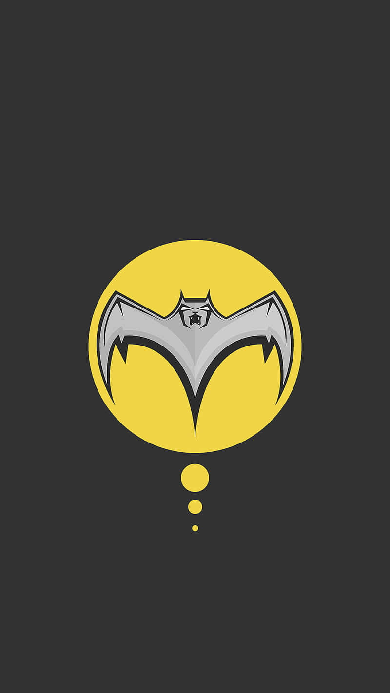 Batman Symbol, silver bat emblem, yellow circle, HD Phone Wallpaper