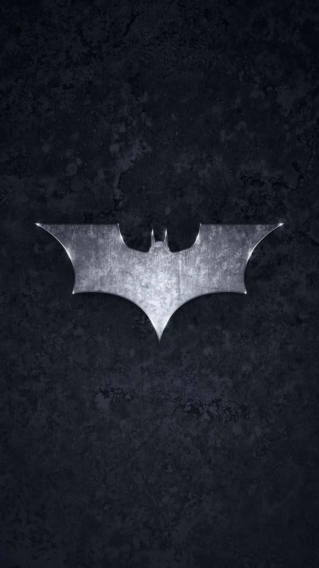 Batman Symbol, metallic, dark textured background, Full HD Phone Wallpaper