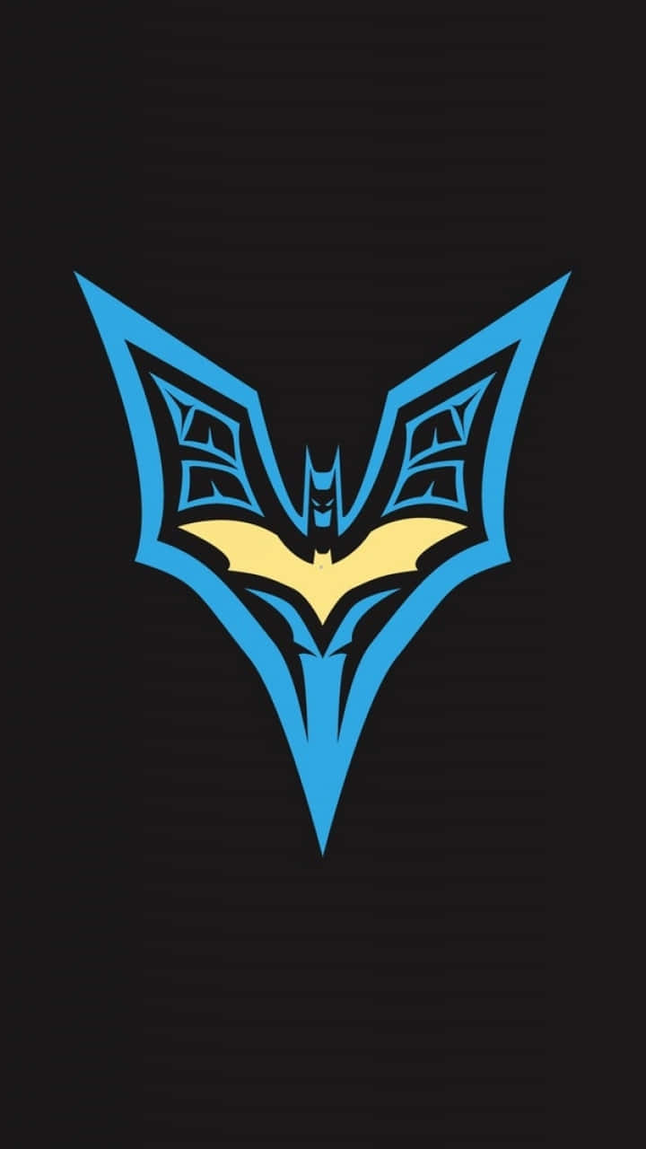 Batman Symbol, blue, yellow, HD Phone Wallpaper