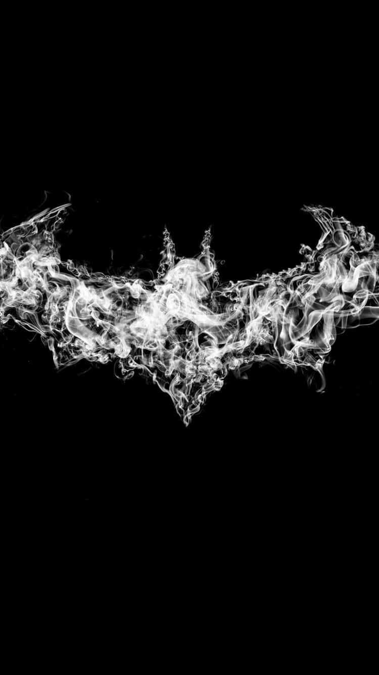 Batman Symbol, white smoke, solid black background, HD Phone Wallpaper