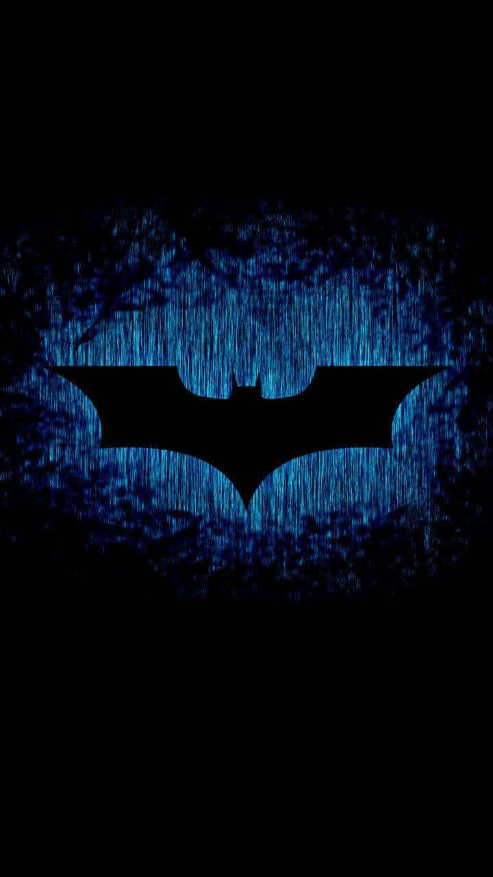 Batman Symbol, electric blue static, pitch-black background, HD Phone Wallpaper