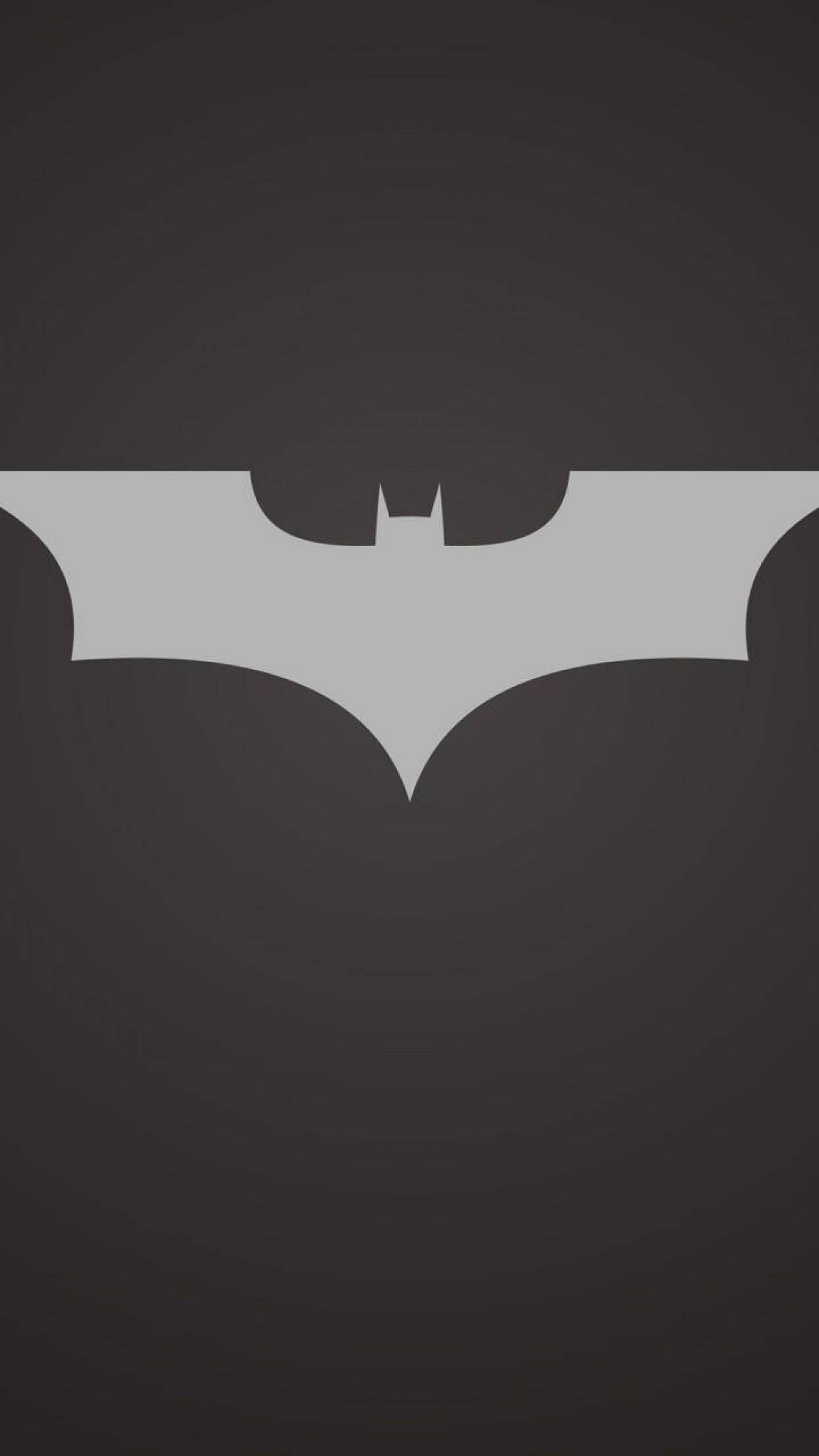 Batman Symbol, gray, minimalist, Full HD Phone Wallpaper