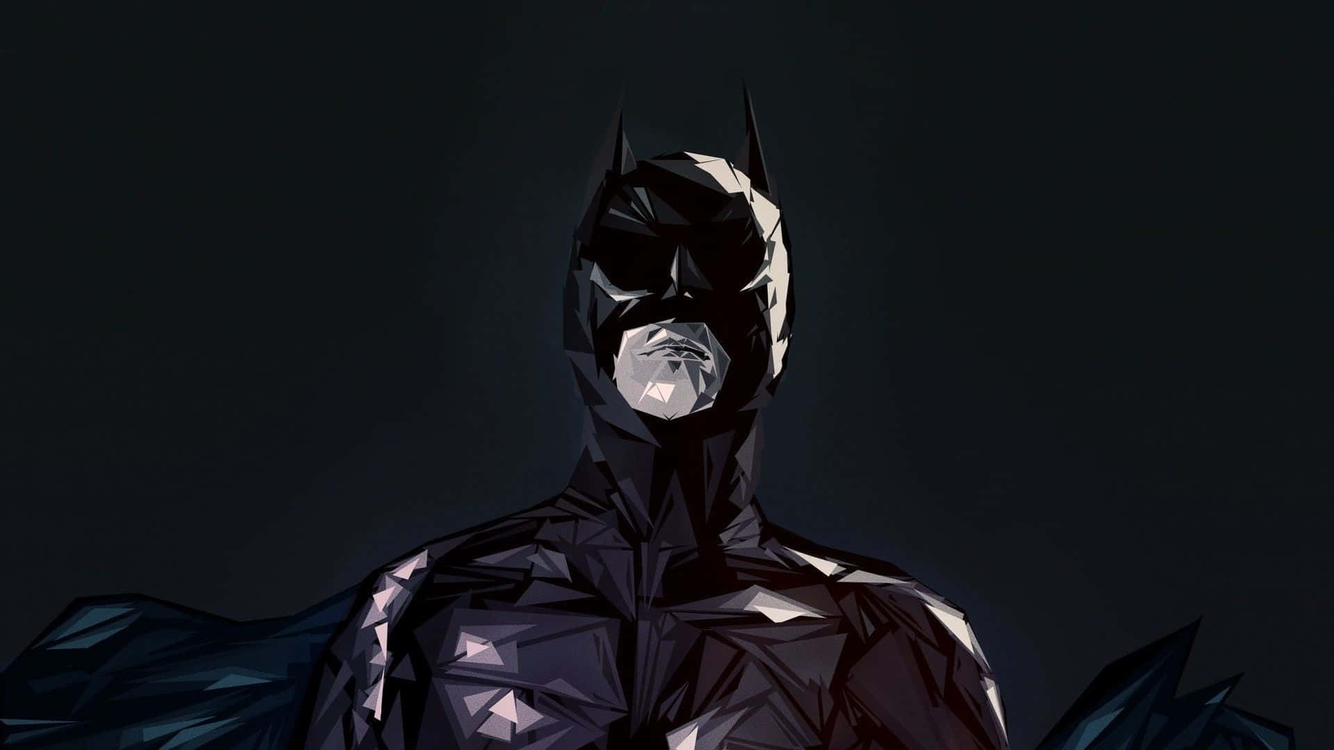 Batman, tablet, low-poly digital-art style, Full HD Desktop Wallpaper