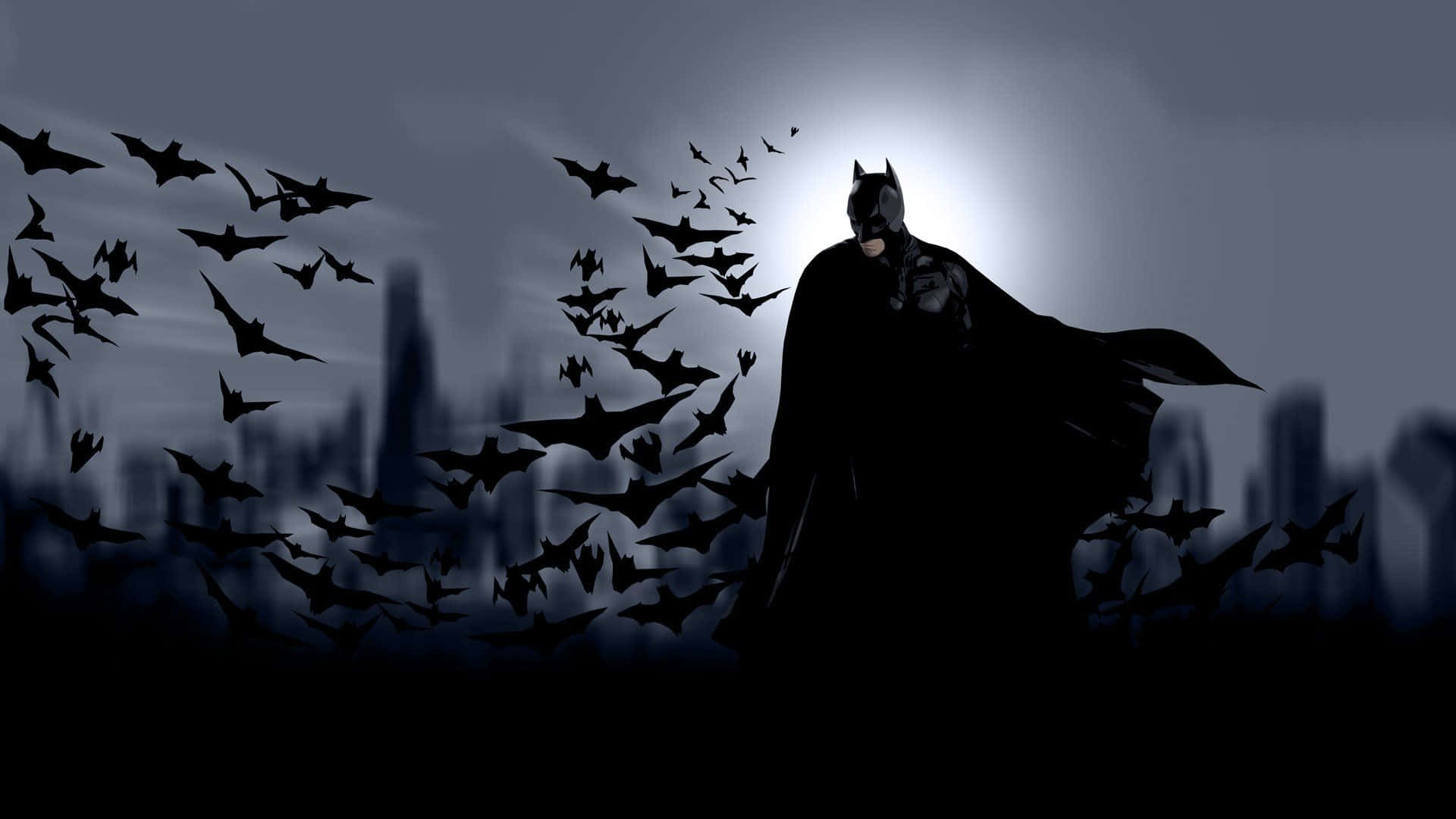 Batman, bat, moon, Full HD Desktop Wallpaper