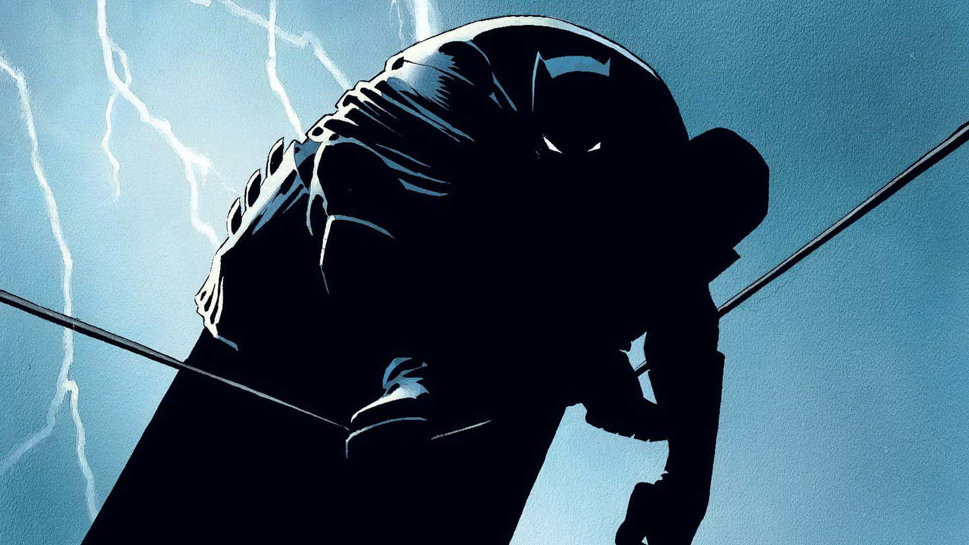 Batman The Dark Knight Returns, stormy sky, lightning, Full HD Desktop Wallpaper