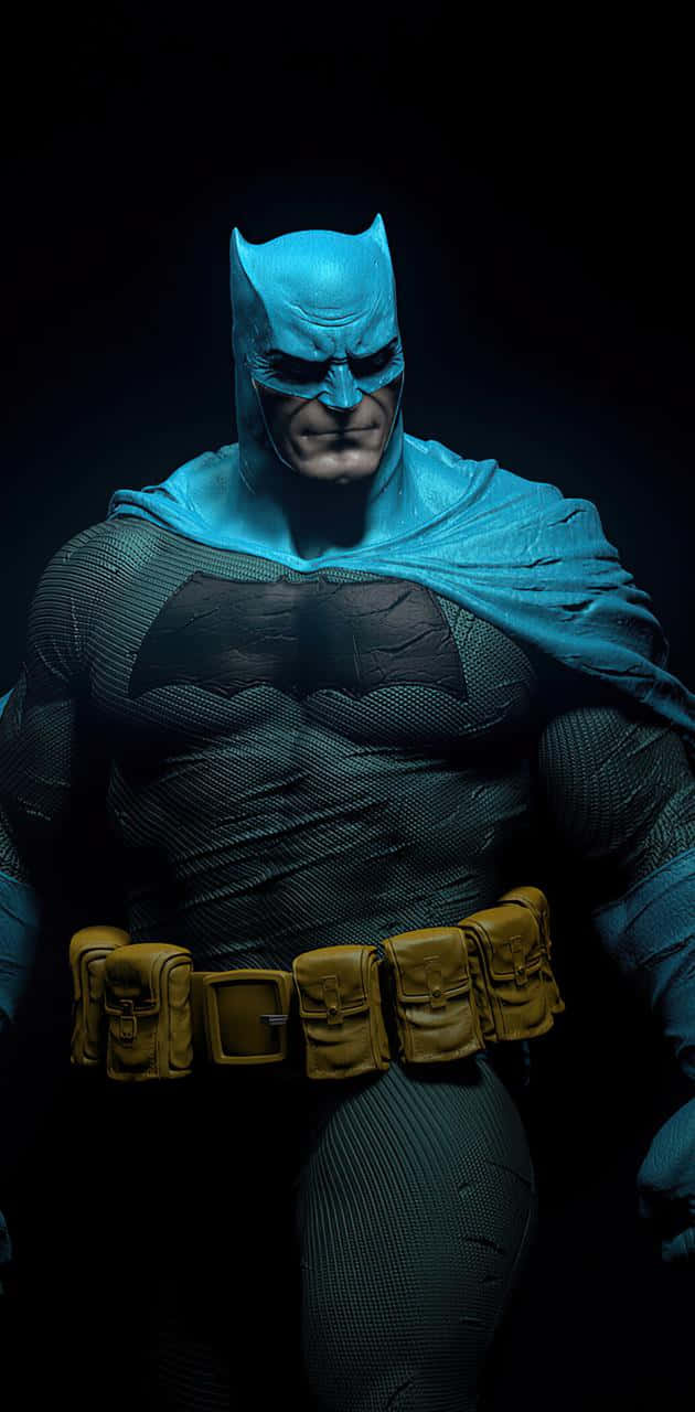 Batman The Dark Knight Returns, textured blue suit, yellow utility belt, HD Phone Wallpaper