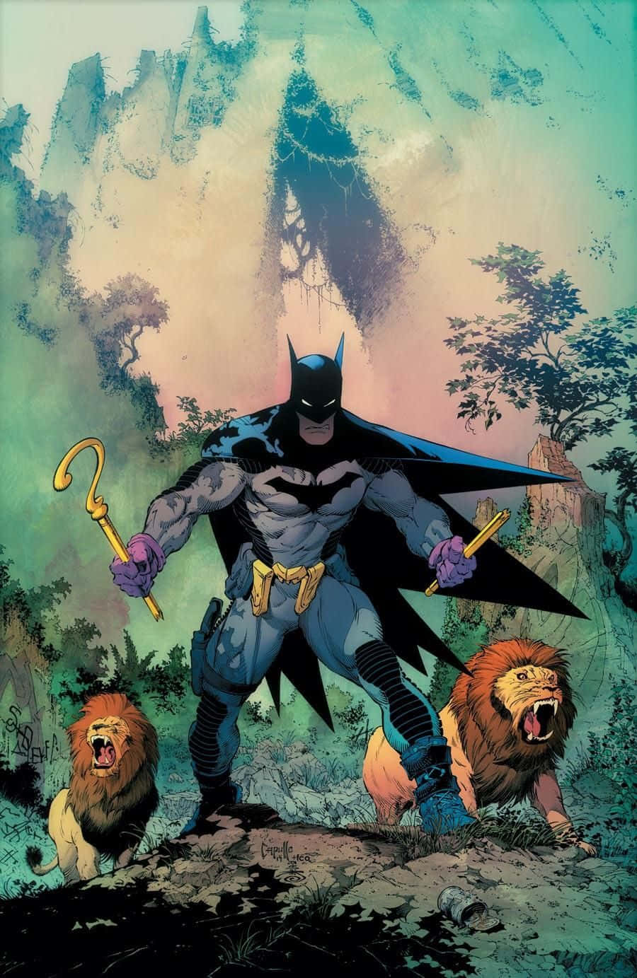 Batman The New 52, misty forest, crumbling castle, HD Phone Wallpaper