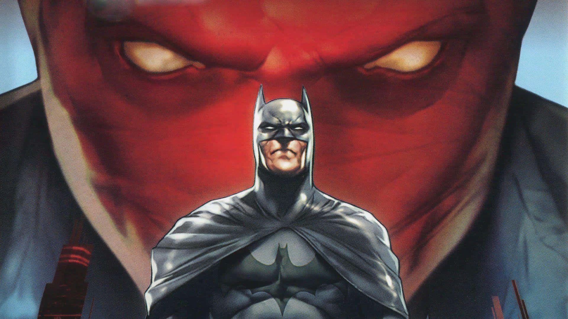 Batman, Red Hood, glowing eyes, Full HD Desktop Wallpaper
