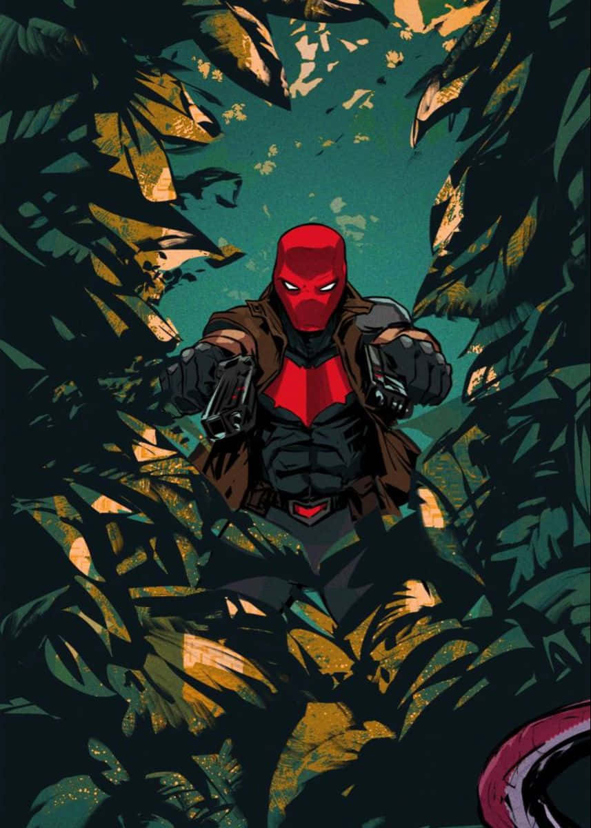 Batman, Red Hood, jungle foliage, SD Phone Wallpaper