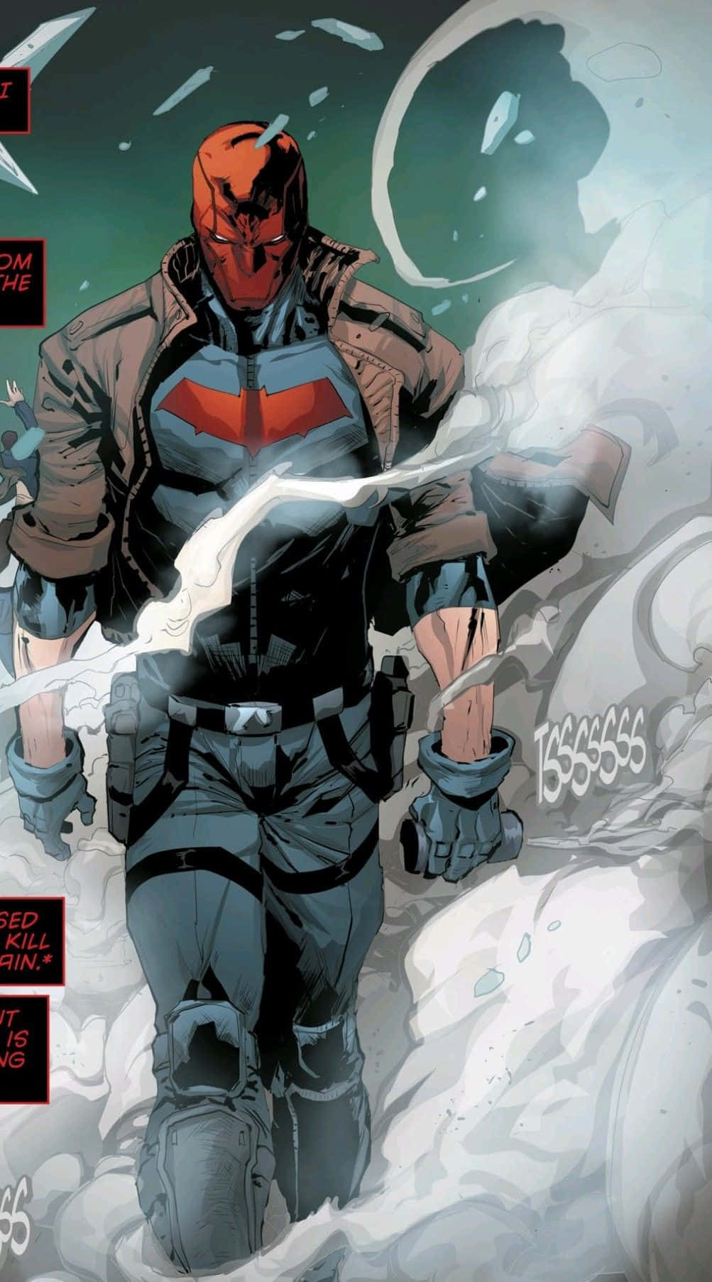 Batman, Red Hood, swirling snow, HD Phone Wallpaper