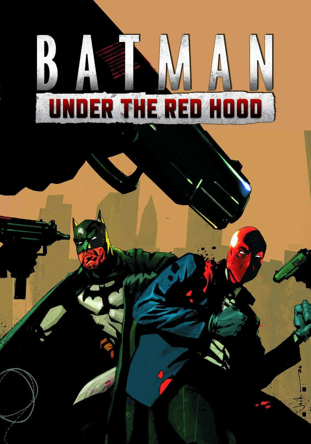 Batman, Red Hood, gritty urban alleyway, HD Phone Wallpaper