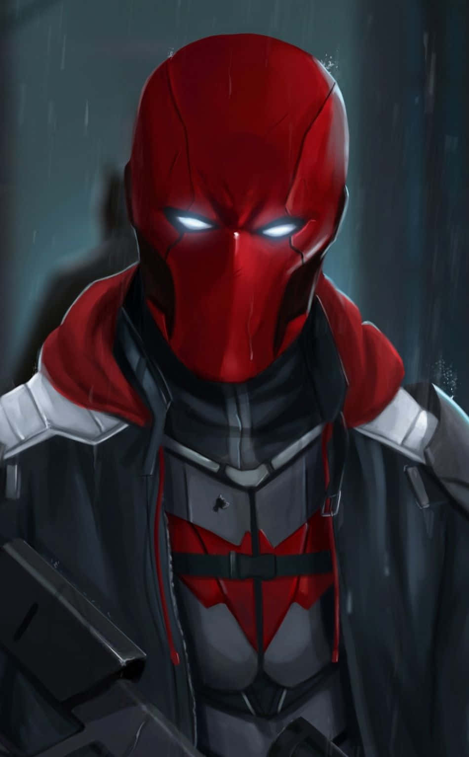 Batman, Red Hood, rain, HD Phone Wallpaper