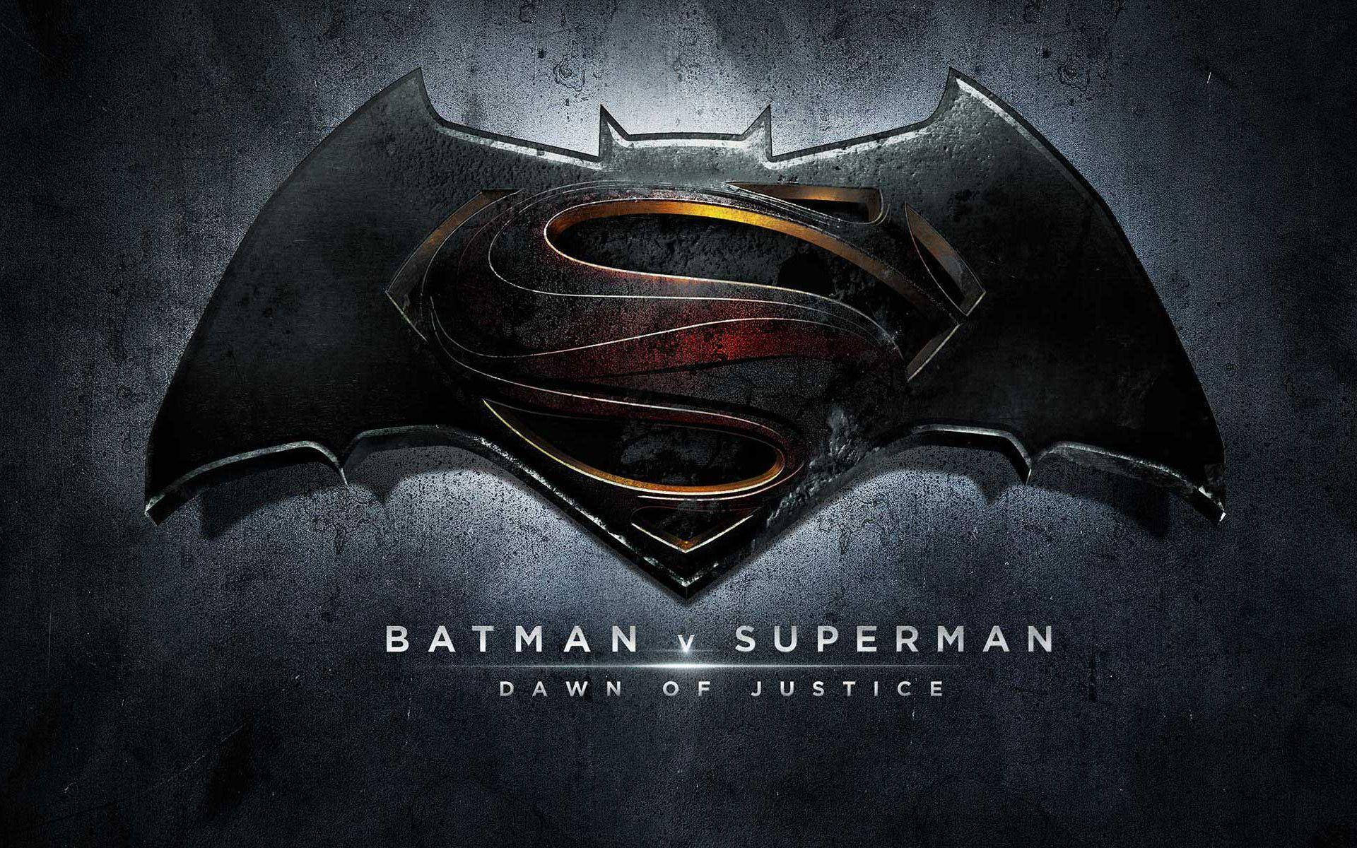 Batman V Superman Dawn Of Justice, metallic bat symbol, glowing 'S' logo, Full HD Desktop Wallpaper