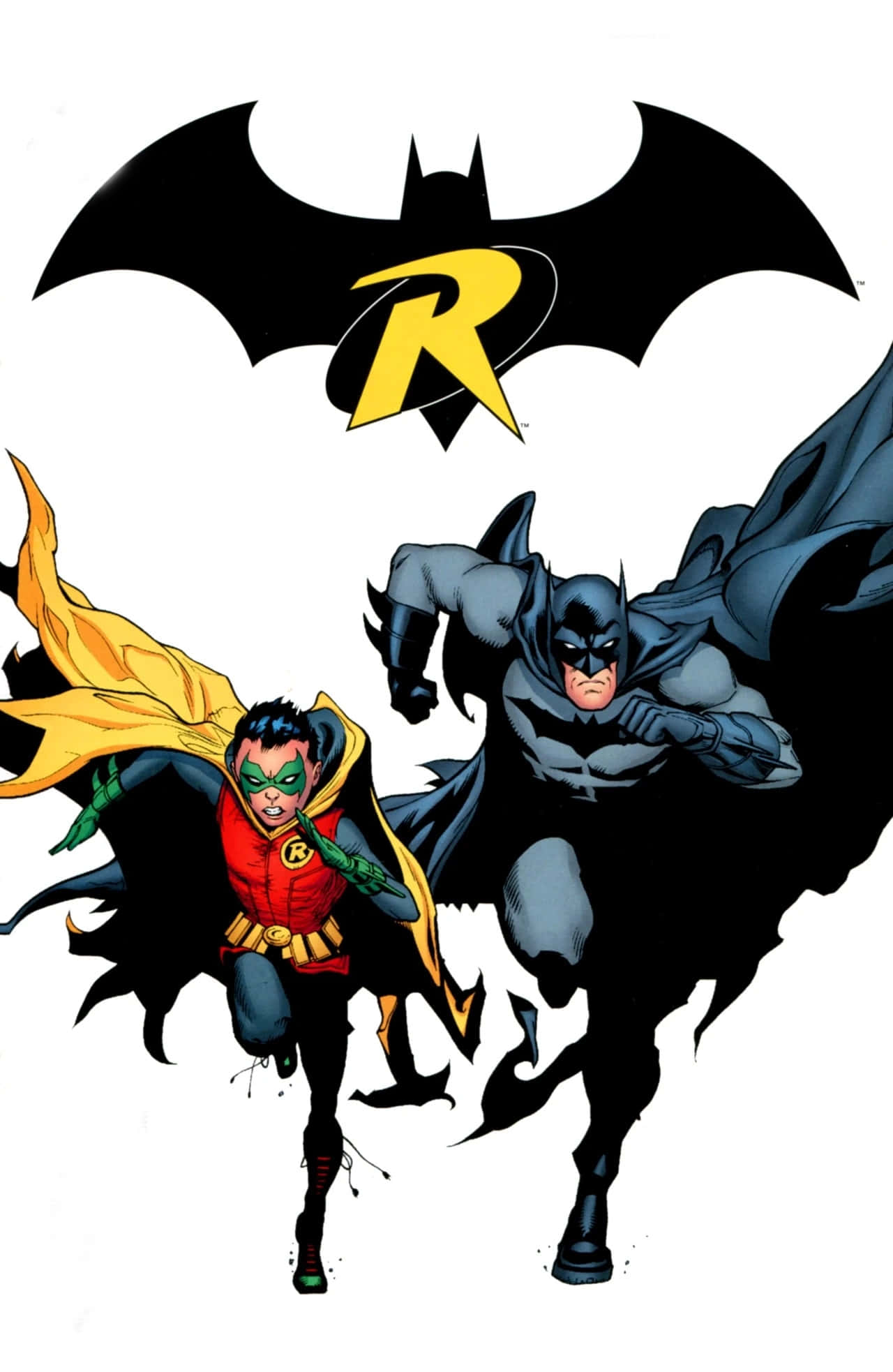 Batman, Robin, bat symbol, Full HD Phone Wallpaper