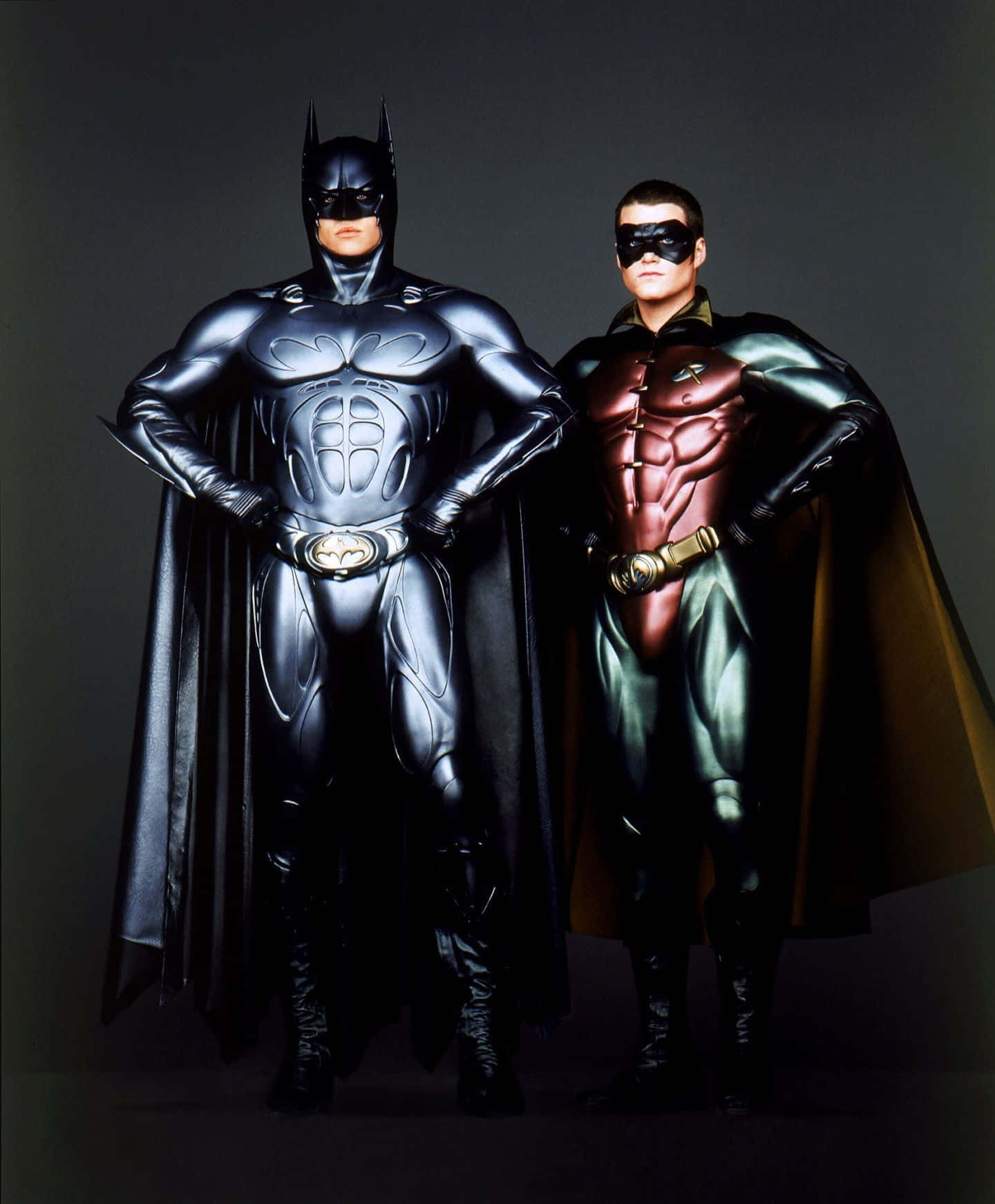 Batman, Robin, glossy armored costumes, HD Phone Wallpaper
