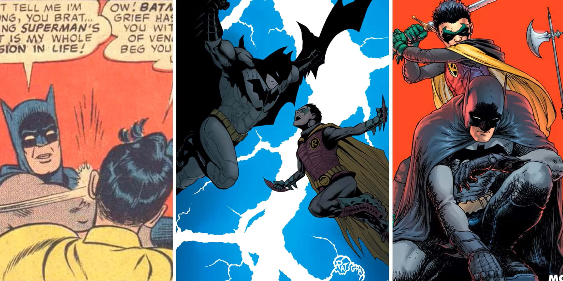 Batman, Robin, comic book panels, HD Desktop Wallpaper