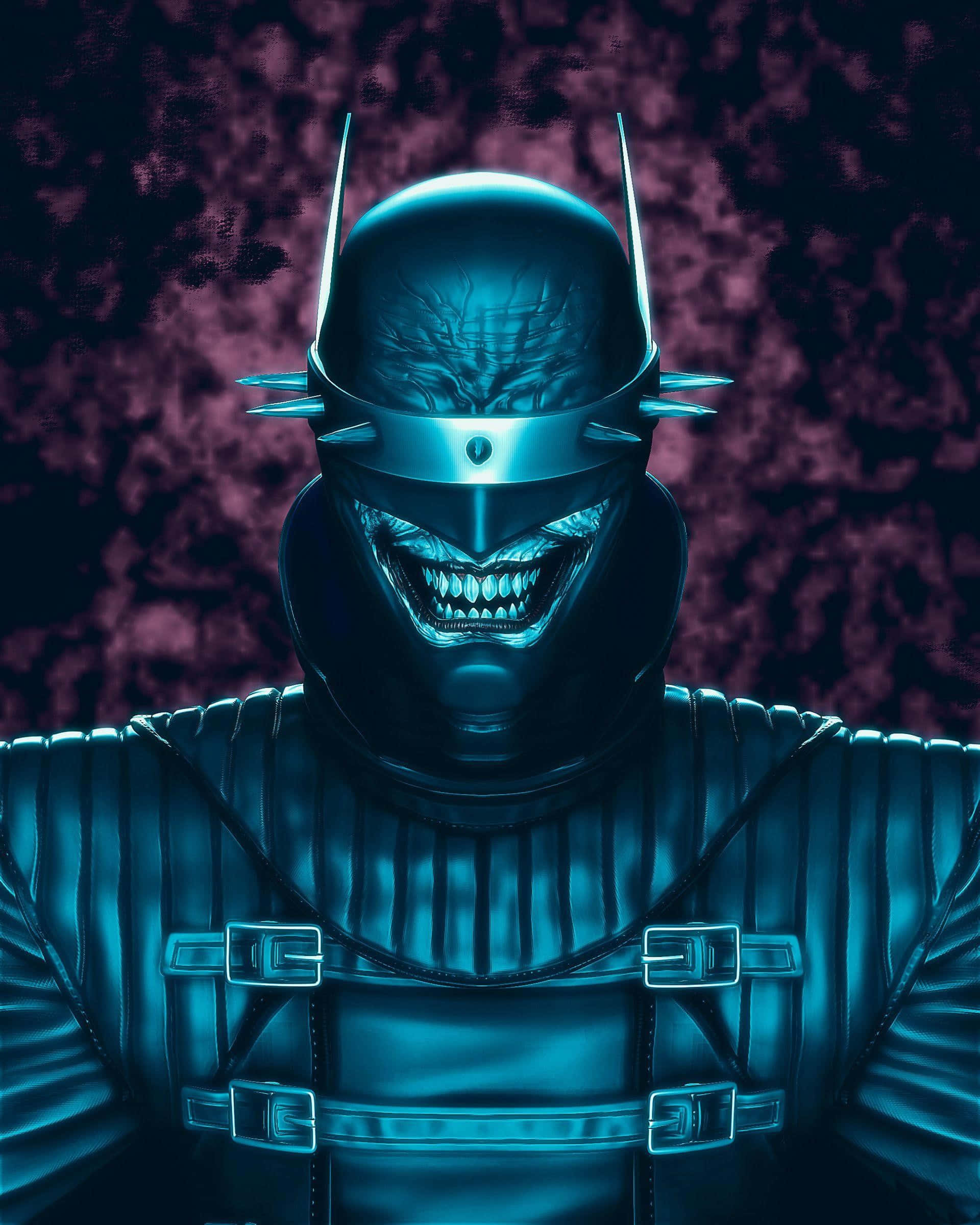 Batman Who Laughs, spiked cowl, glowing teeth, Full HD Phone Wallpaper